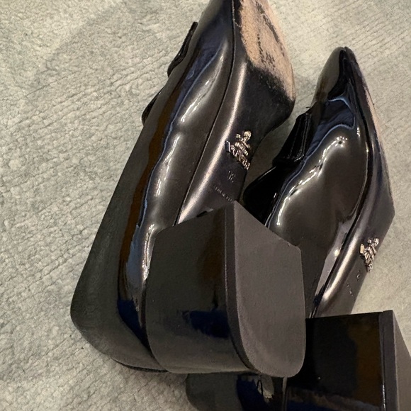 Prada Black Patent Leather Loafers 36 6 5.5 - Picture 6 of 7